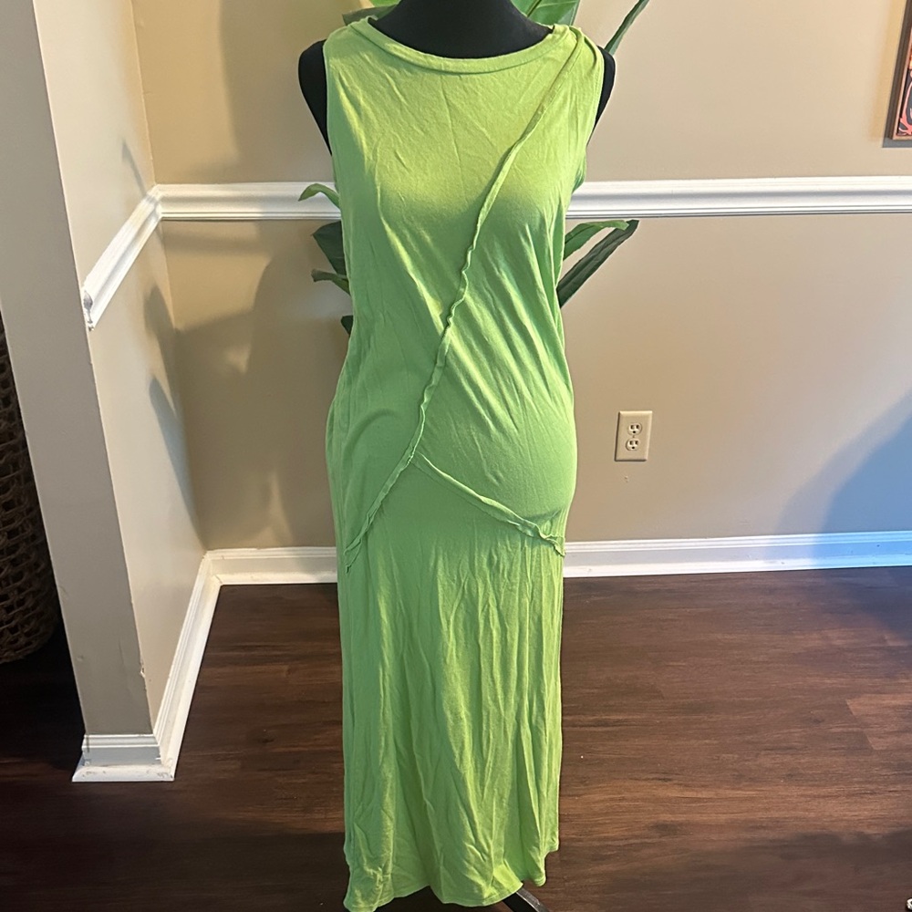 Lime Green Sleeveless Maxi Dress